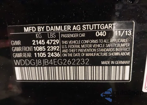 2014 Mercedes-Benz C 350 Sport 4Matic из США, поврежденный, VIN WDDGJ8JB4EG262232